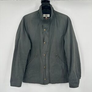 Jack Spade Bleecker Street Mens Charcoal Gray Waxed Cotton‎ Jacket Size Small